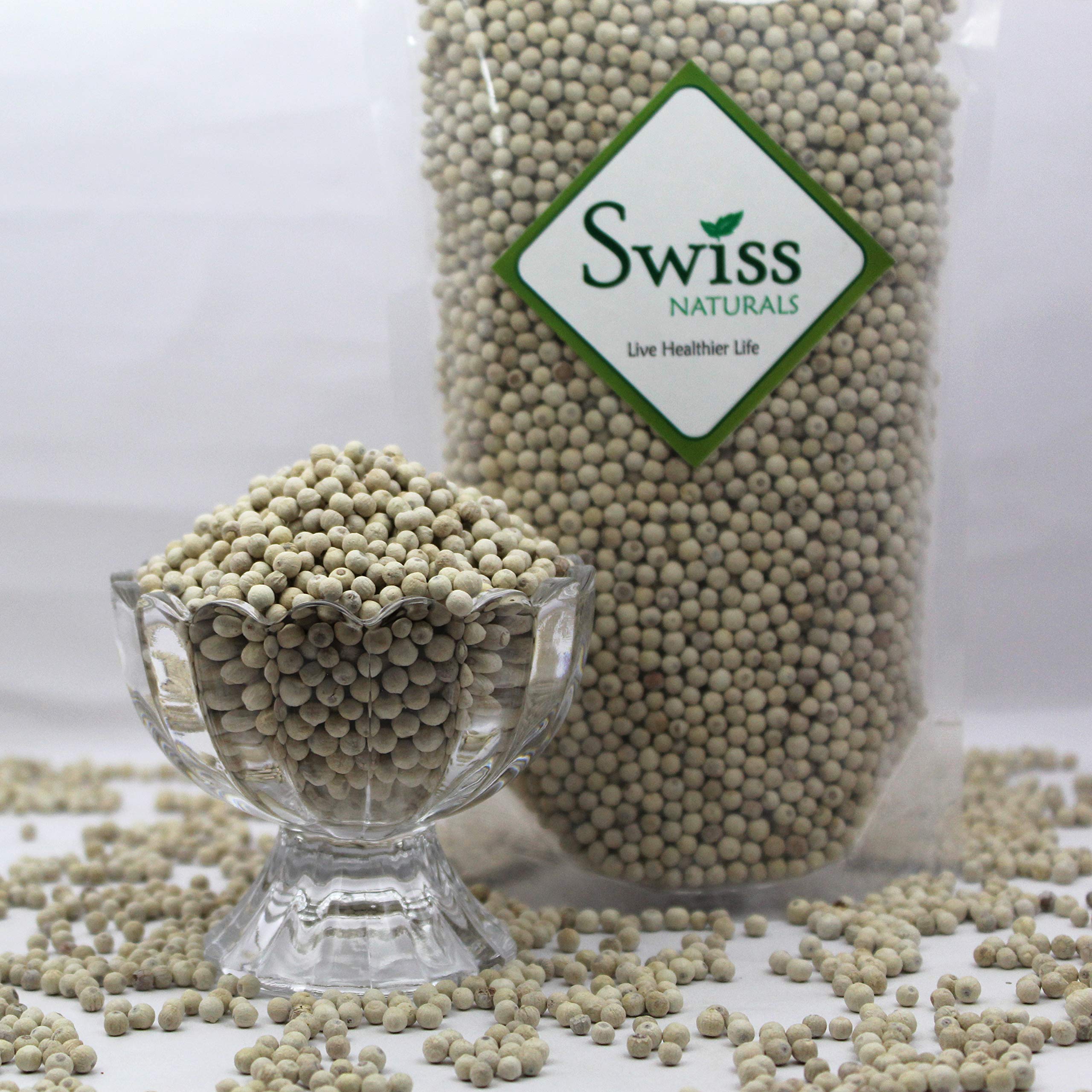 Swiss Naturals Organic White Pepper Whole | White Peppercorn | Safed Mirch Sabut | Dakhni Mirch, 400 grams 3
