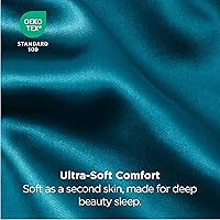 Vista 74 de Bedsure Fundas de almohada de satén, similares a las fundas de almohada de seda tamaño Queen, juego de 2, fundas de almohada para mujeres que