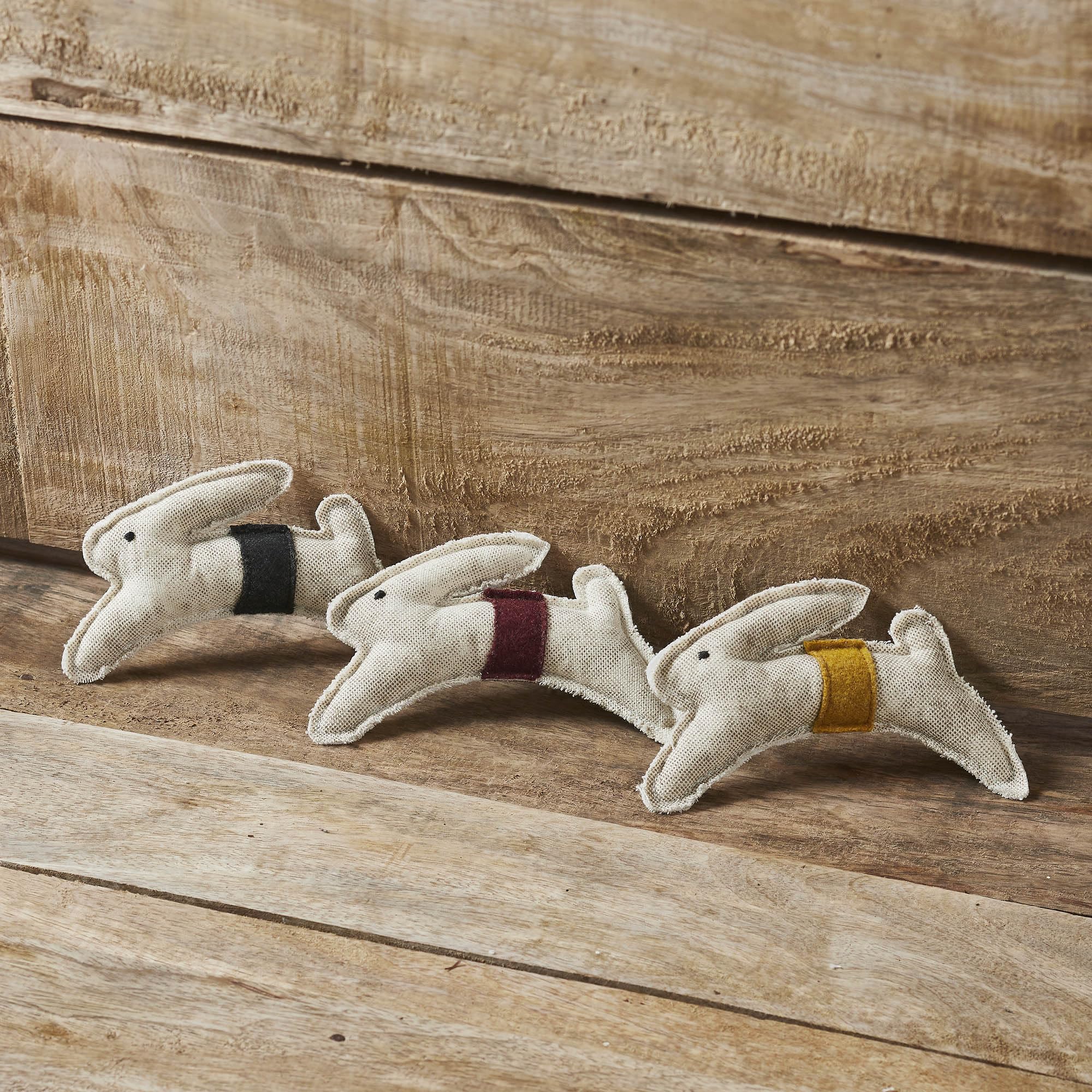 Bols de remplissage 3,6x5,5 cm Primitive Leaping Bunny au design rustique printanier