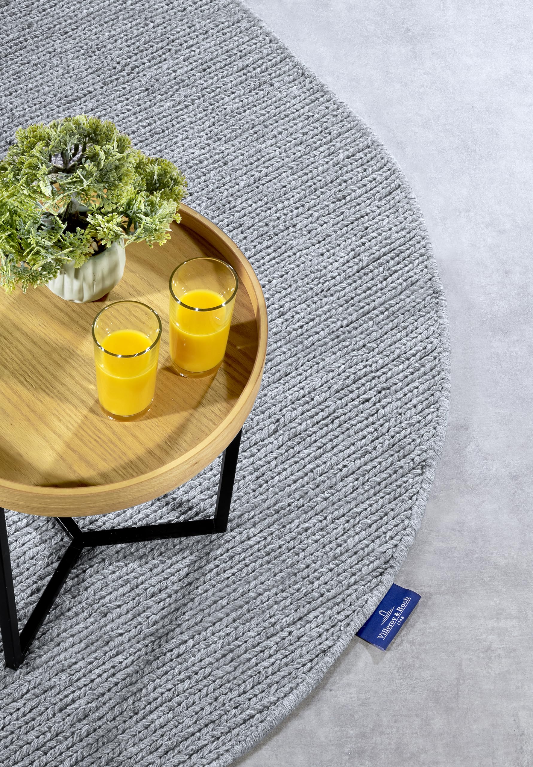 Handgeweven tapijt Randora | Grijs | 150x230 cm ovaal | 10P444P1P4V140