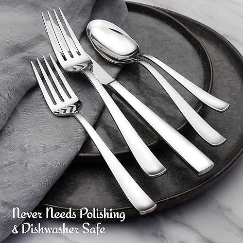 Miniatura 5 de Mikasa Barrett 18.10 - Juego de cubiertos de acero inoxidable, 20 piezas, servicio para 4