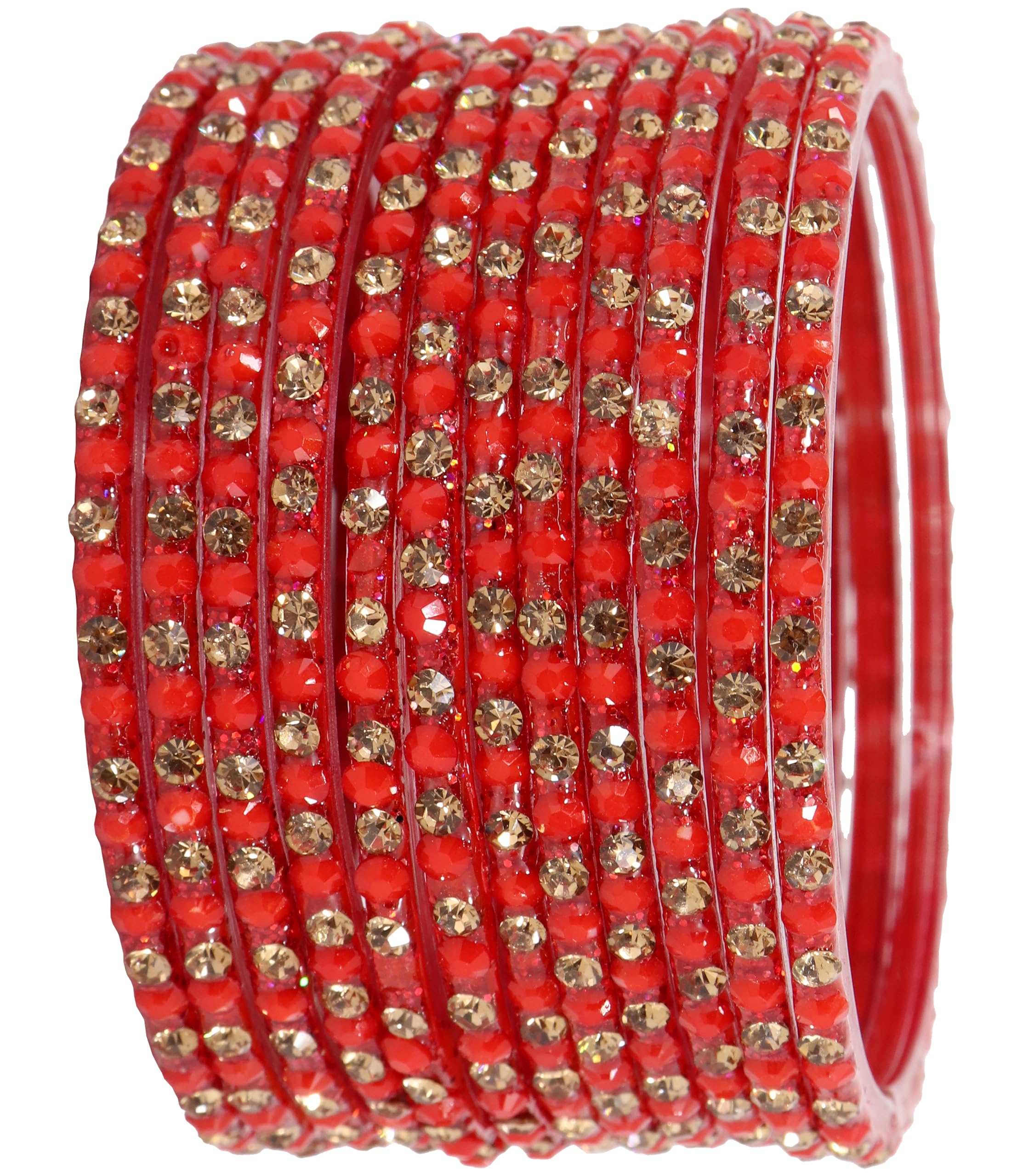 LAVAZZA Glass Bangle Set For Women & Girls | Kaanch ki Chudi | Womens Bangles | Designer Glass Bangles | Red Bangles Glass | Chudi Set | Stone Bangles- Set of 12, (LV_KS1-LalPari-Red-2.8) (B0CJVMP6TY) Amazon Price History, Amazon Price Tracker