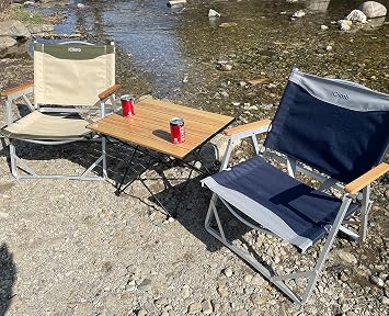 iClimb 2 Low Folding Chair and 1 Folding Table Bundle, Ultralight Compact for Two Person Outdoor Backpacking Camping Hiking Beach Concert