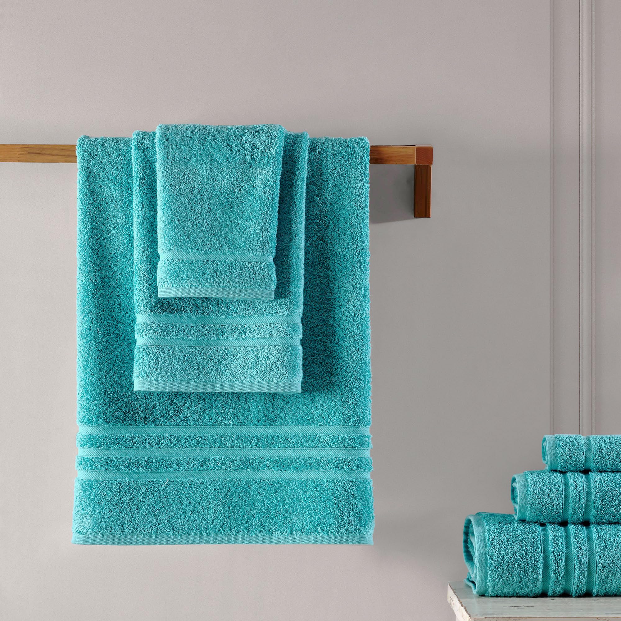 Set Di 6 Asciugamani Da Bagno In Cotone Turco - Morbidi E Ad Asciugatura Rapida, Alta Assorbenza - 2 Grandi, 2 Medi, 2 Piccoli - 3