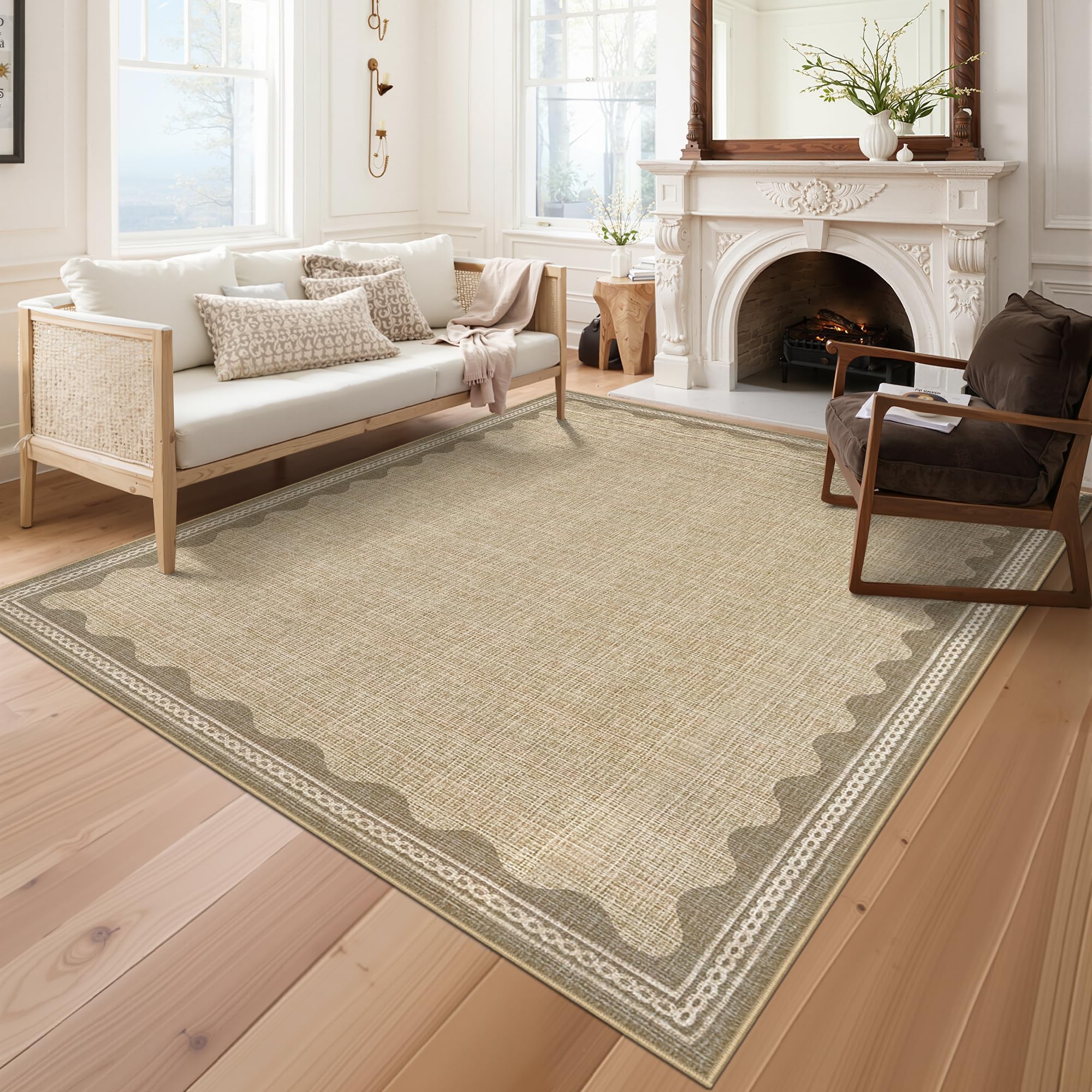 Moderner Teppich Wohnzimmer 120x170cm Waschbarer für Wohnzim