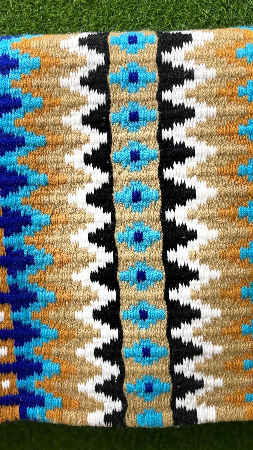 Handmade Western Show Saddle Blanket | Genuine New Zealand Wool Pad | Custom Equestrian Gear AM-254