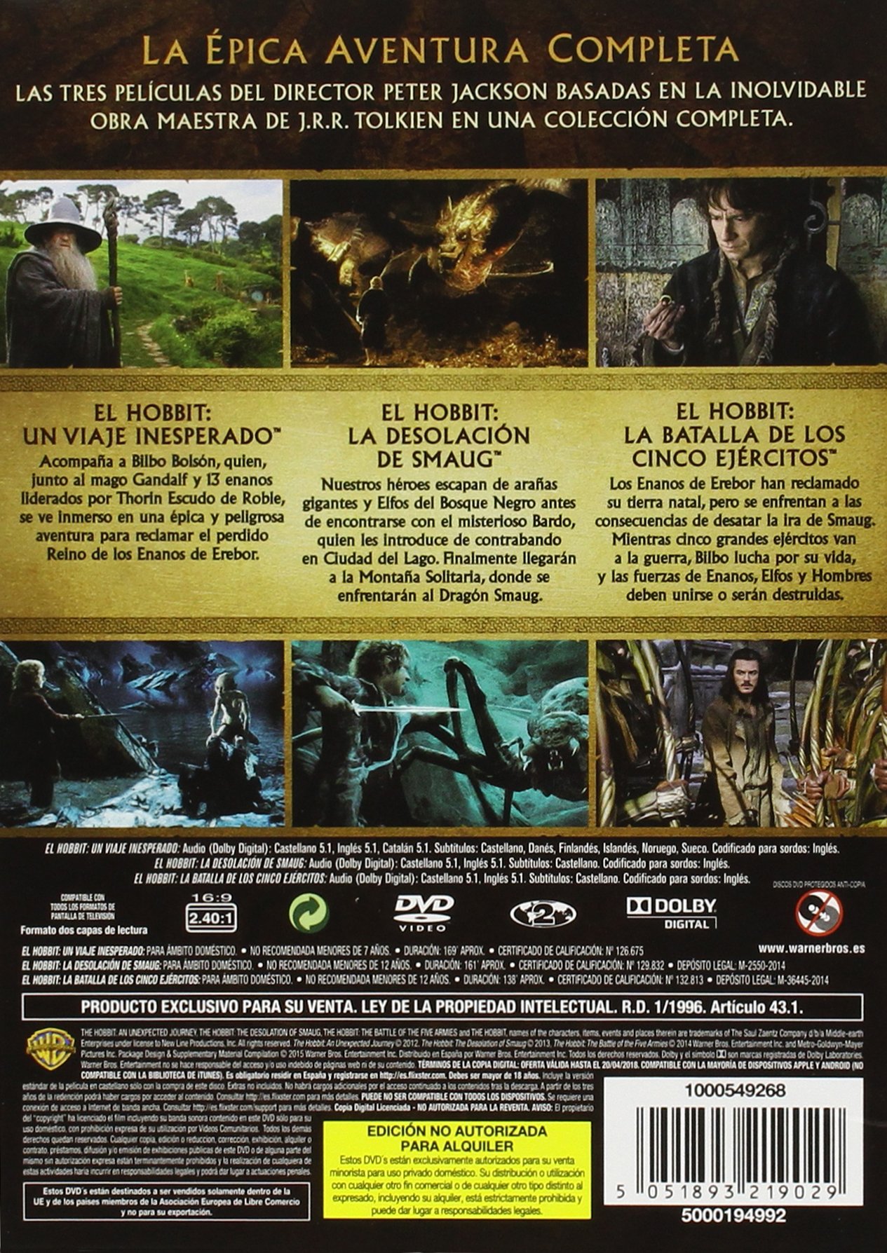 Trilogia El Hobbit [DVD]