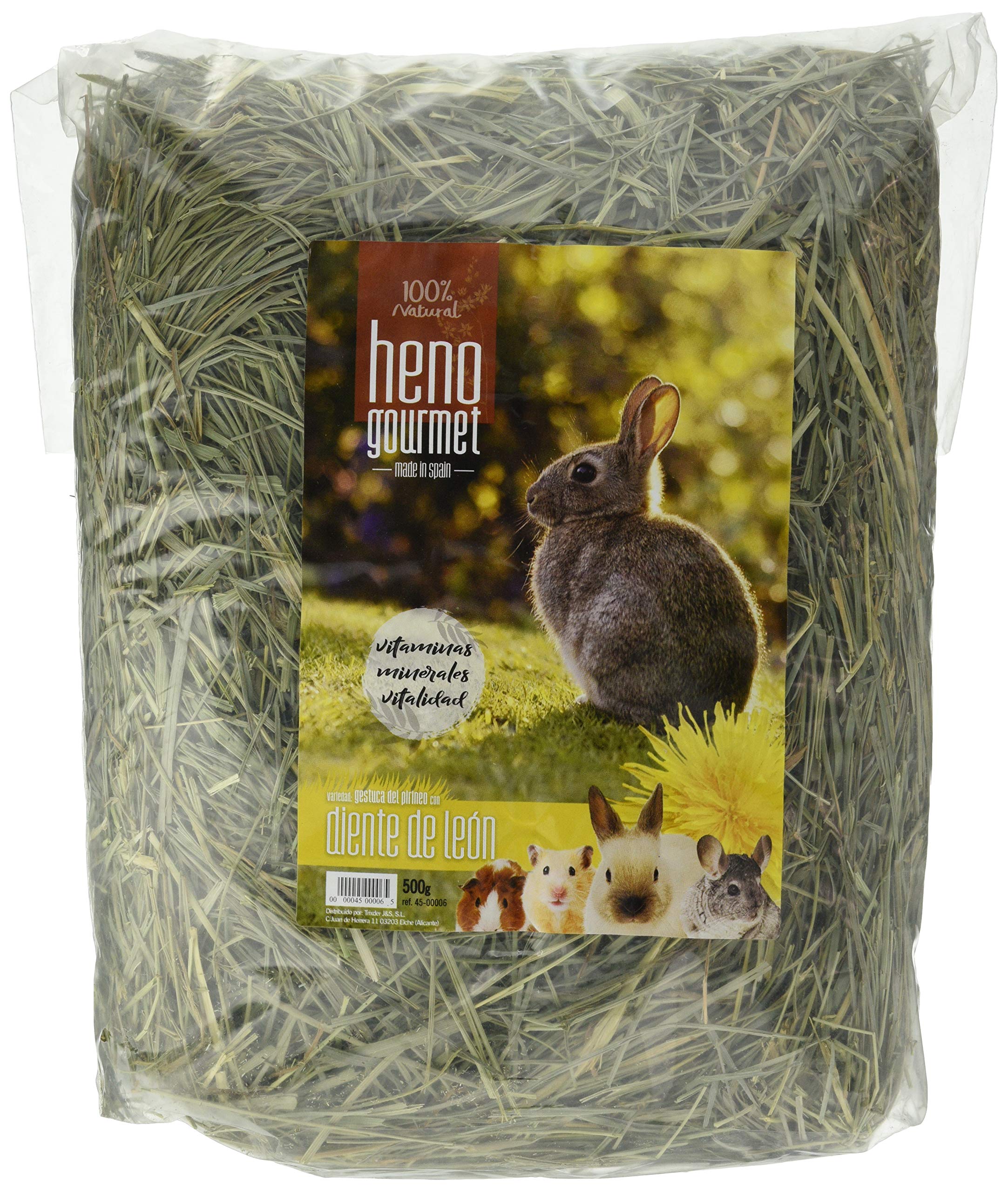 Trixder 100% Natural Especialidades Heno con Diente de León para Pequeños Mamíferos - 500 g