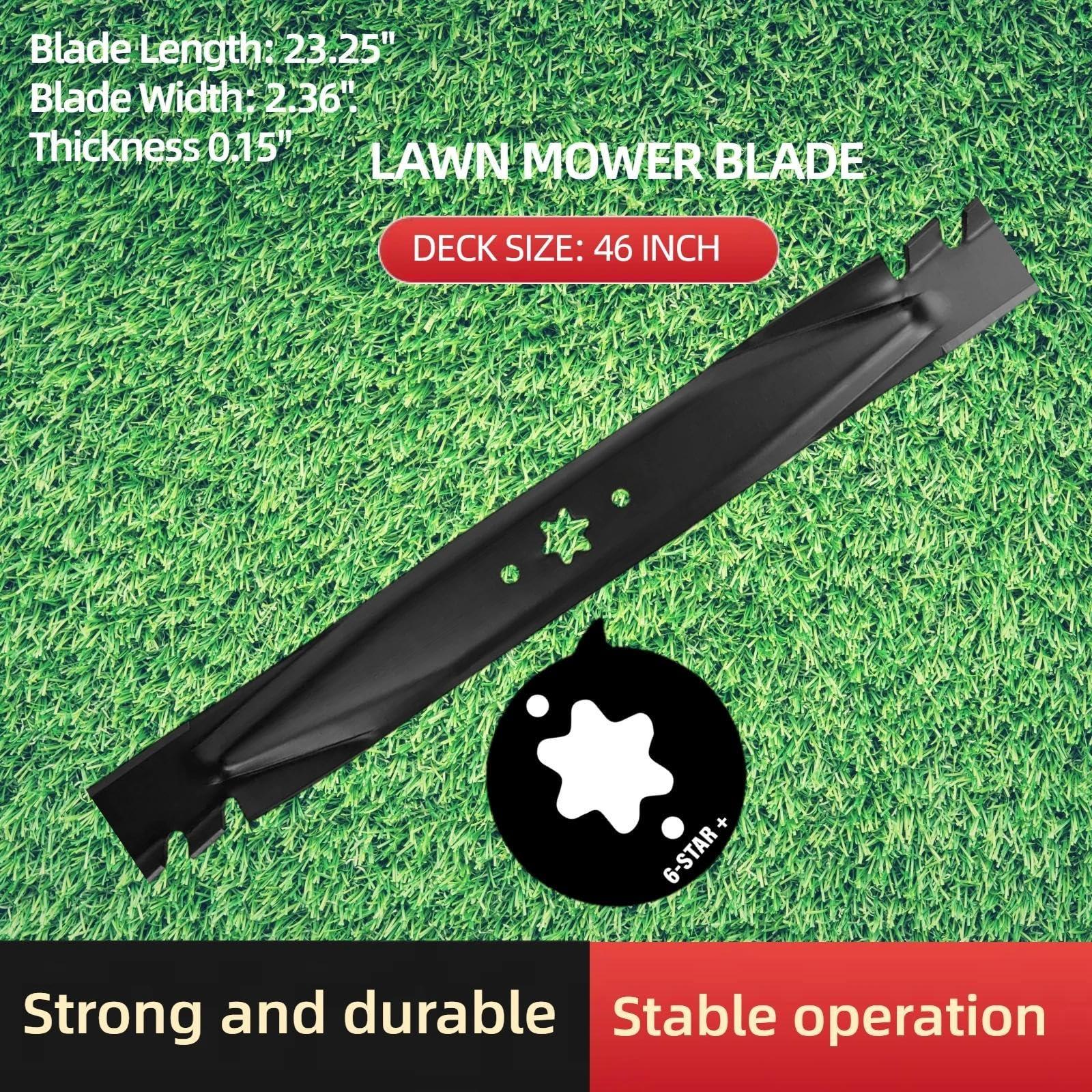 Juego de 2 cuchillas compatibles con MTD/Cub Cadet/Troy-Bilt/Craftsman 942-04244A, 942-04290, 742-04290, 742-04244, corte de 46 pulgadas XT1 y XT2 Enduro Series LT46KH, LT46, LT46EFI