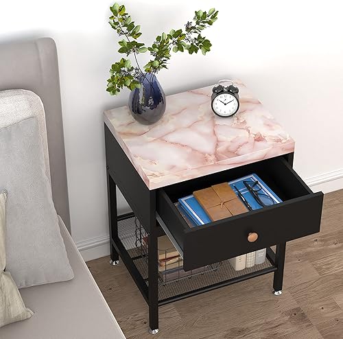 Miniatura 4 de Papel de contacto de mármol rosa claro de 35 x 196 pulgadas, papel de contacto para despegar y pegar, papel de pared con aspecto de mármol, vinilo