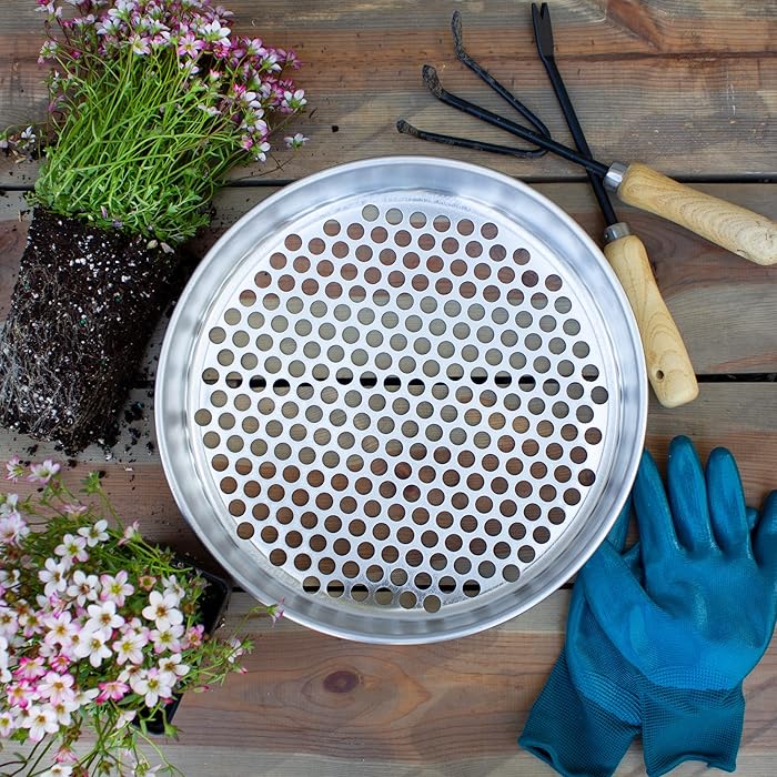 Buy Raw Rutes Metal Garden Sifter, 12 inch Lightweight Soil Sieve