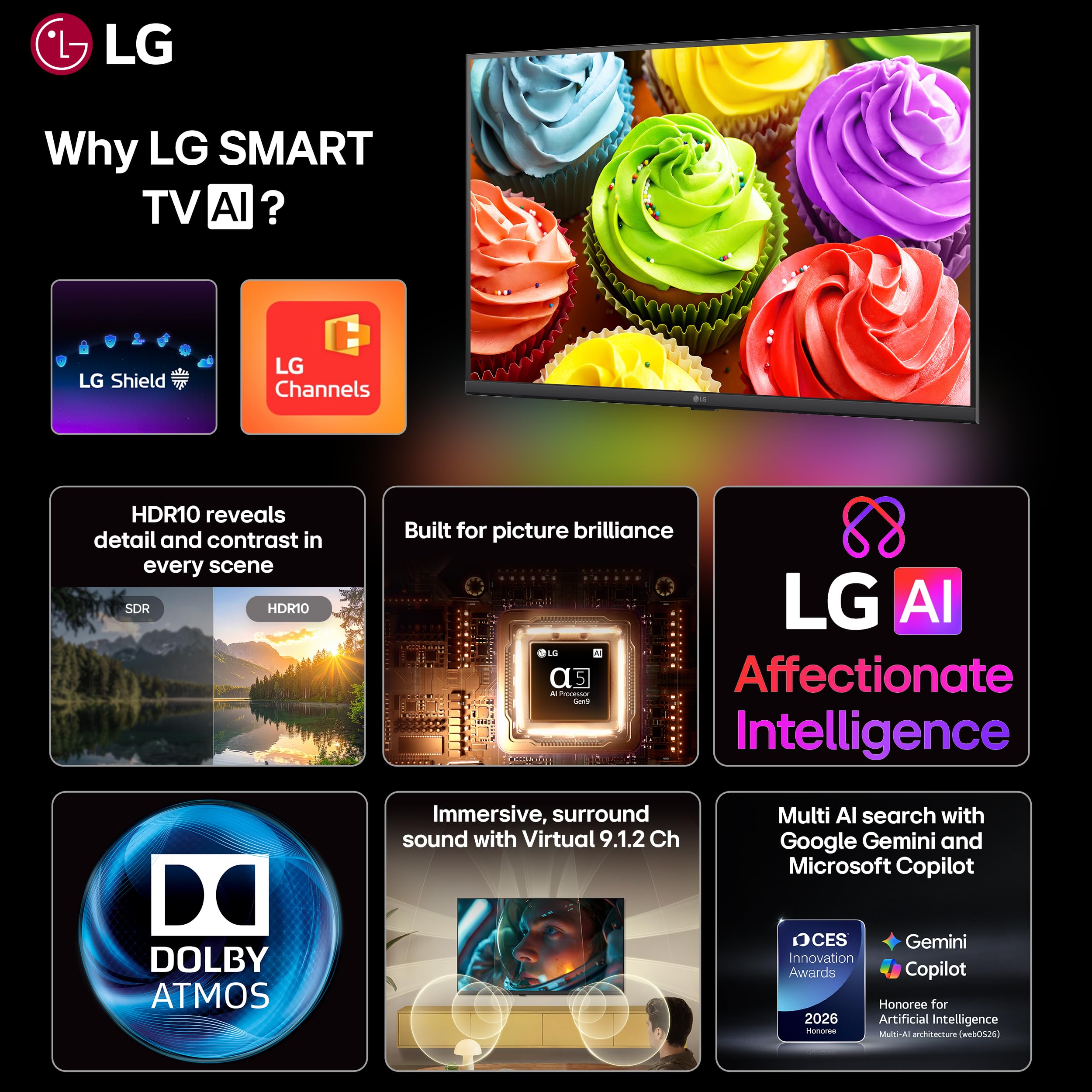 LG 80 cms (32 inches) LB655 AI Series HD Smart webOS VA LED TV 32LB655BPLA 2026 — Amazon image 2