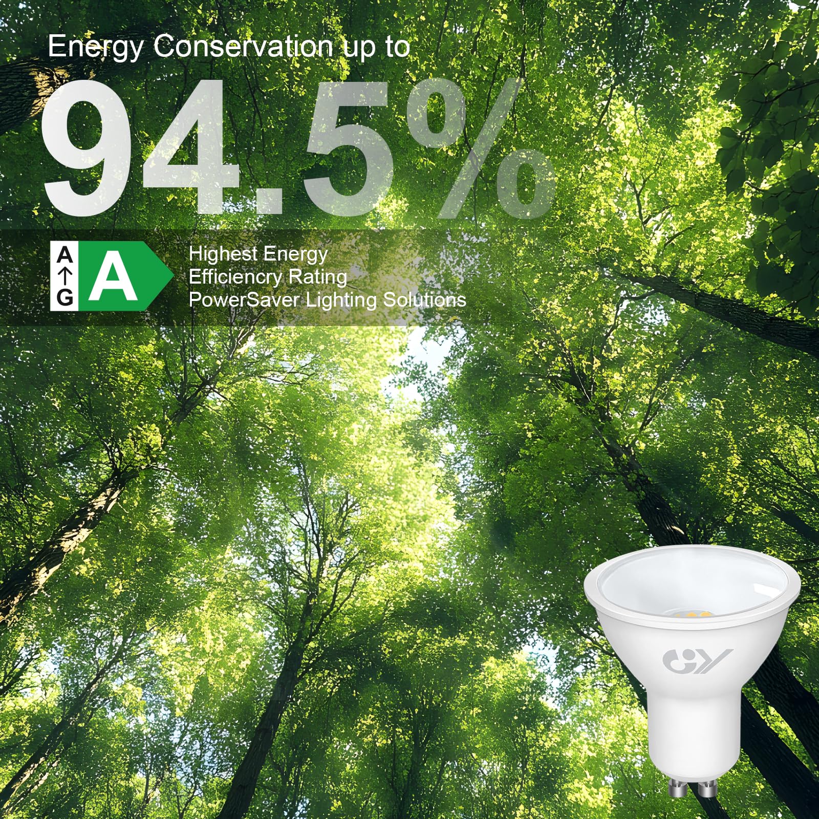 GY Lampadina LED GU10, 2.9W equivalente a una lampadina da 50W, Lampadine led GU10 4000K Bianco Naturale, 520Lumen, Angolo di illuminazione 110°, Attacco GU10 lampada, Non dimmerabile