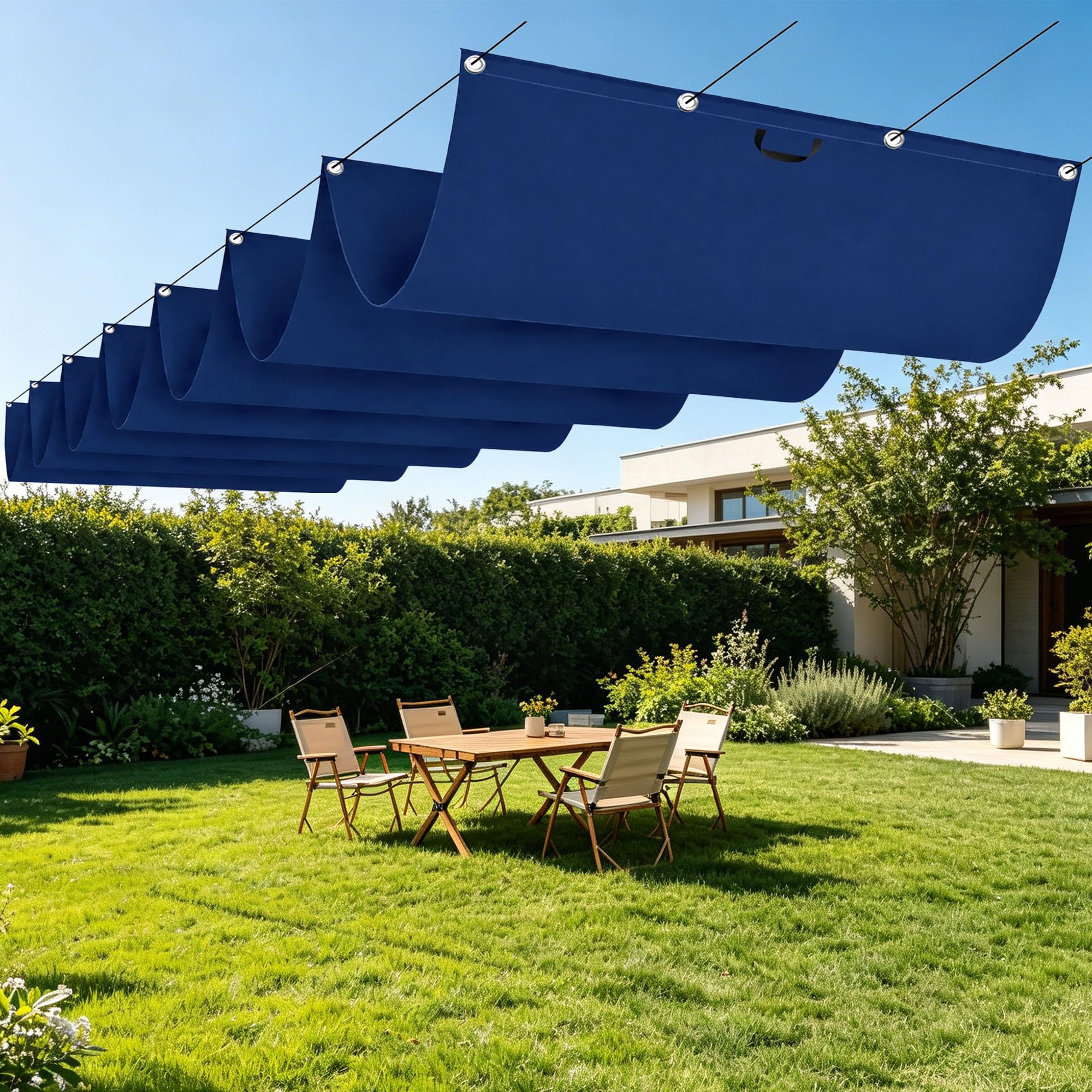 Voiles d'ombrage imperméable 600x200 contre la pluie de terrasse