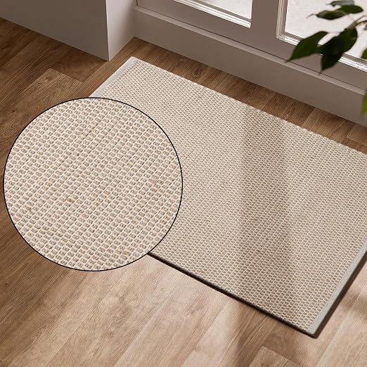 Amazon.com: Bedding Craft Jute Cotton Matty Area Rug for Living Room ...