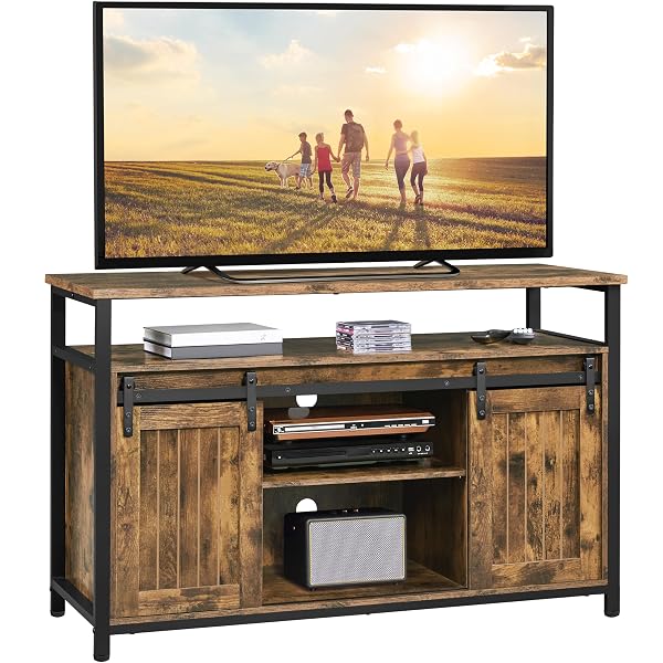 Rustic Barn Door Entertainment Center