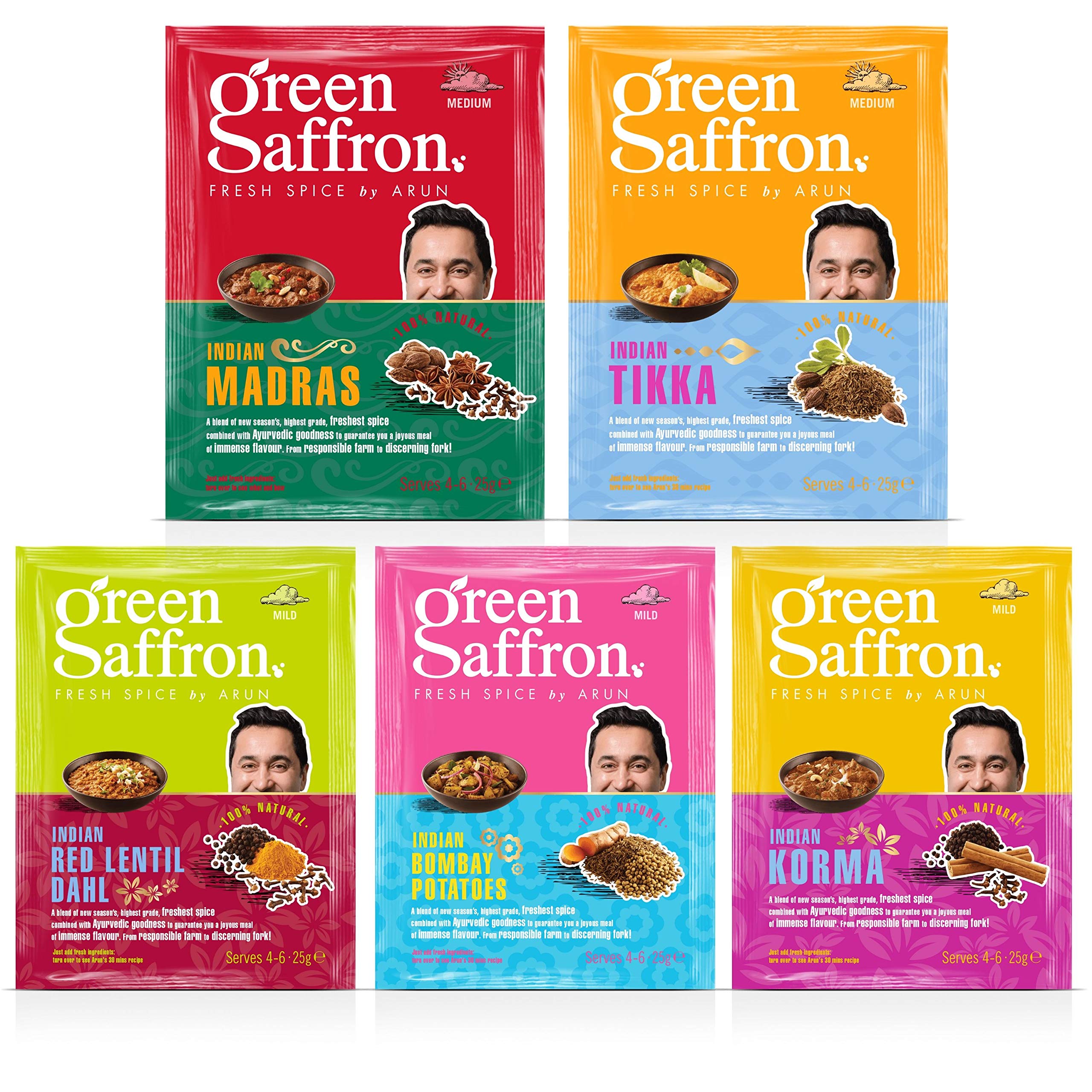 Buy Green Saffron Indian Mixed Spice VarietyPack 5 Indian Mixed