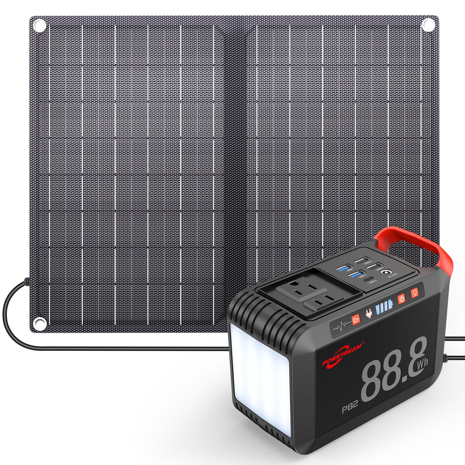 Solar Generator 88.8Wh Portable Power Station with Solar Panel Included
