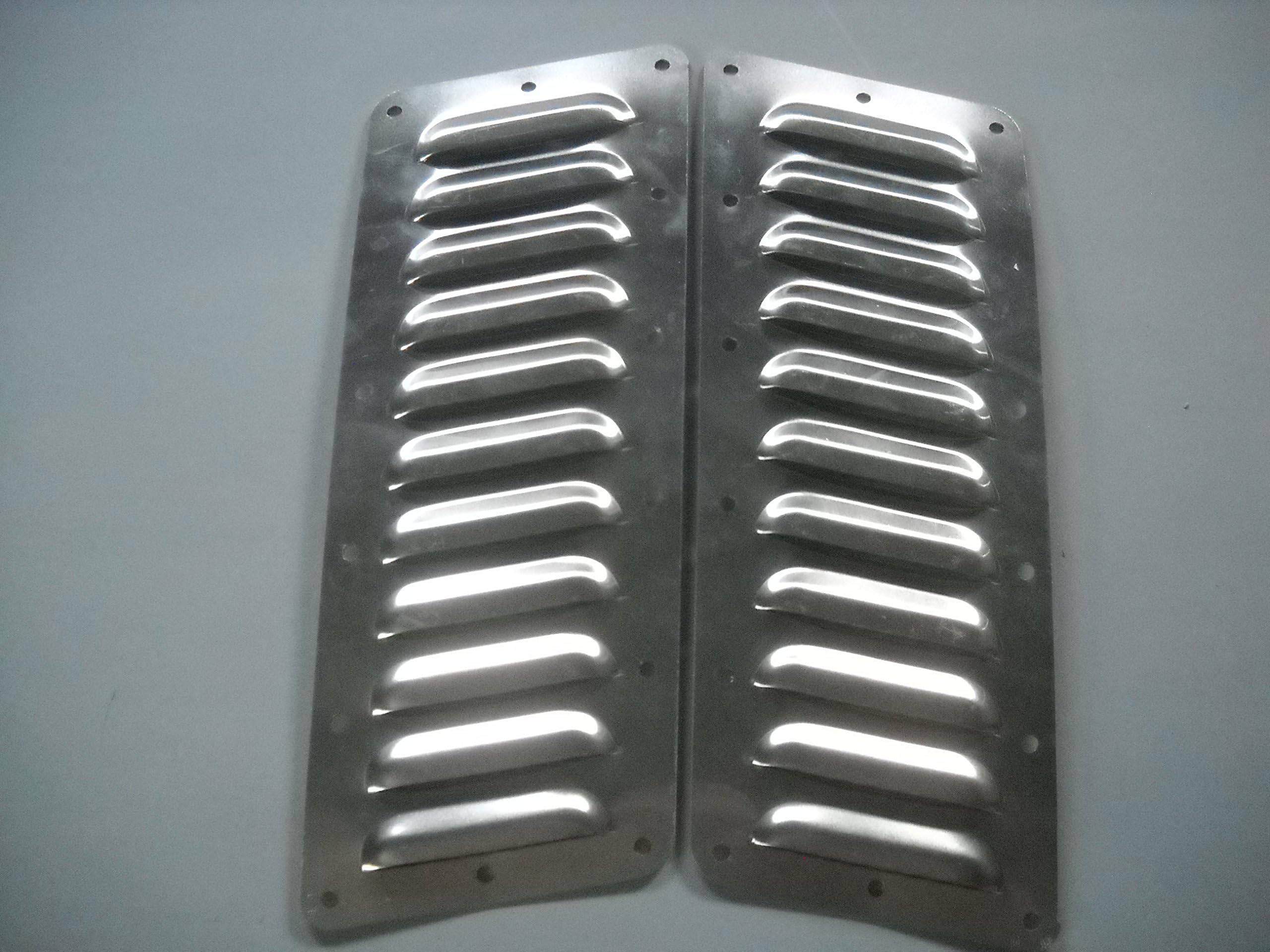 Pair of Angled Aluminum 4โ 11 Louvers Each (Bolt-On) Kit