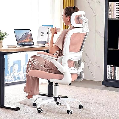 TRALT Office Chair Ergonomic Desk Chair, 330 LBS Home Mesh Office Desk Chairs with Wheels, Comfortable Gaming Chair, High Back Office Chair for Long Hours (Black)