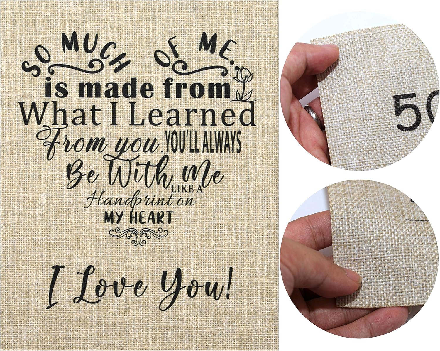 Corfara Gift for Mom - Burlap Print 11" W X 13" H - Birthday Mother's Day Gifts for Mom from Daughter Son, Christmas Gifts