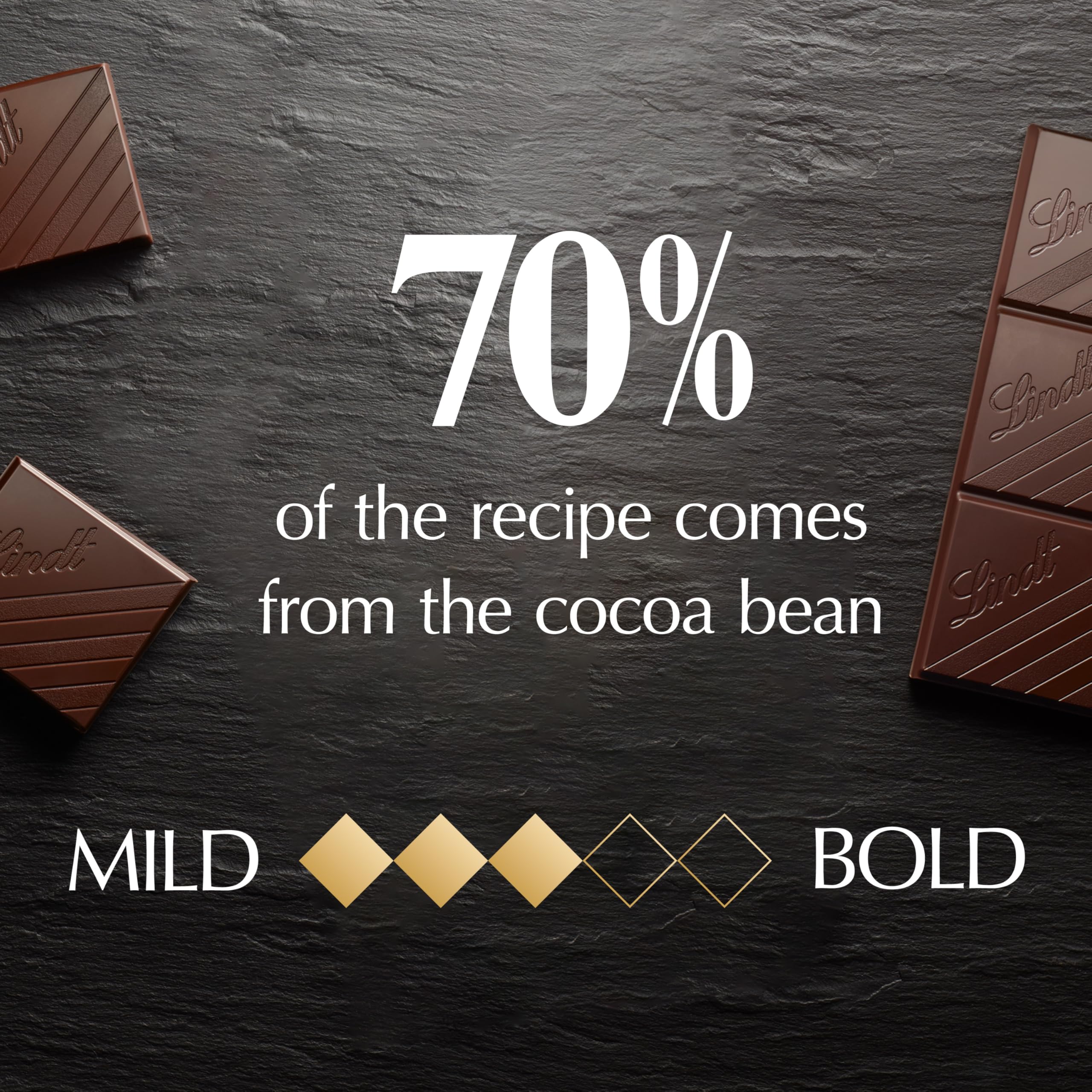 Lindt Excellence Dark Chocolate 70% Cocoa, opakowanie 12 szt. Lindt