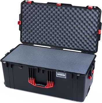 Black Pelican Air 1646 Case with Red Handles & Latches