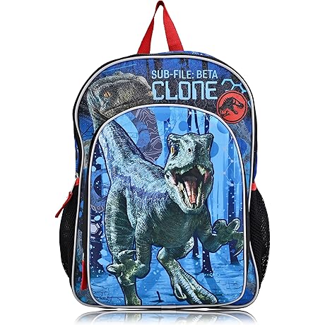 Blue Jurassic World Boys 3D Molded Front Backpack