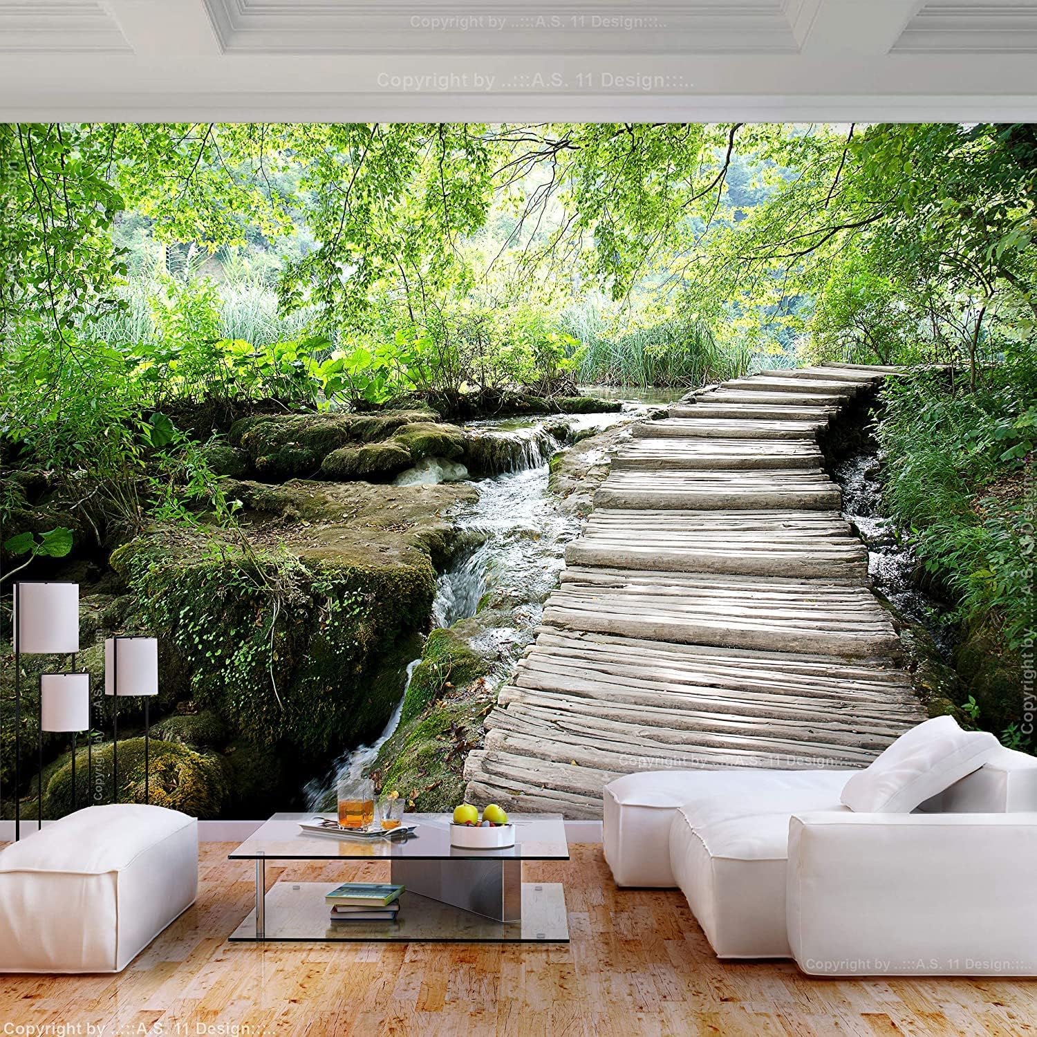 Papier Peint Mural Forêt pour Métamorphoser Votre Salon en Oasis de Nature
