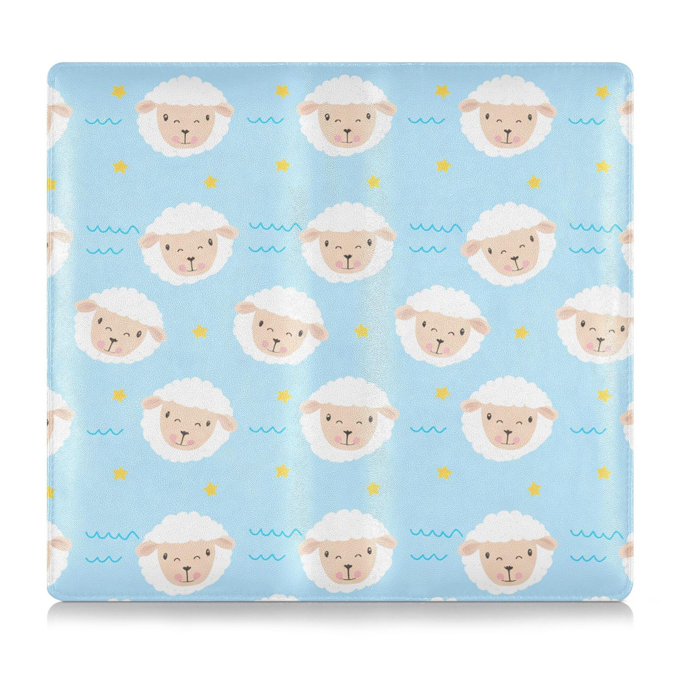 Kigai Sheep Faces Car Registration and Insurance Holder Vehicle Glove Box Organizer Car Document Holder for Driver's License and Cards