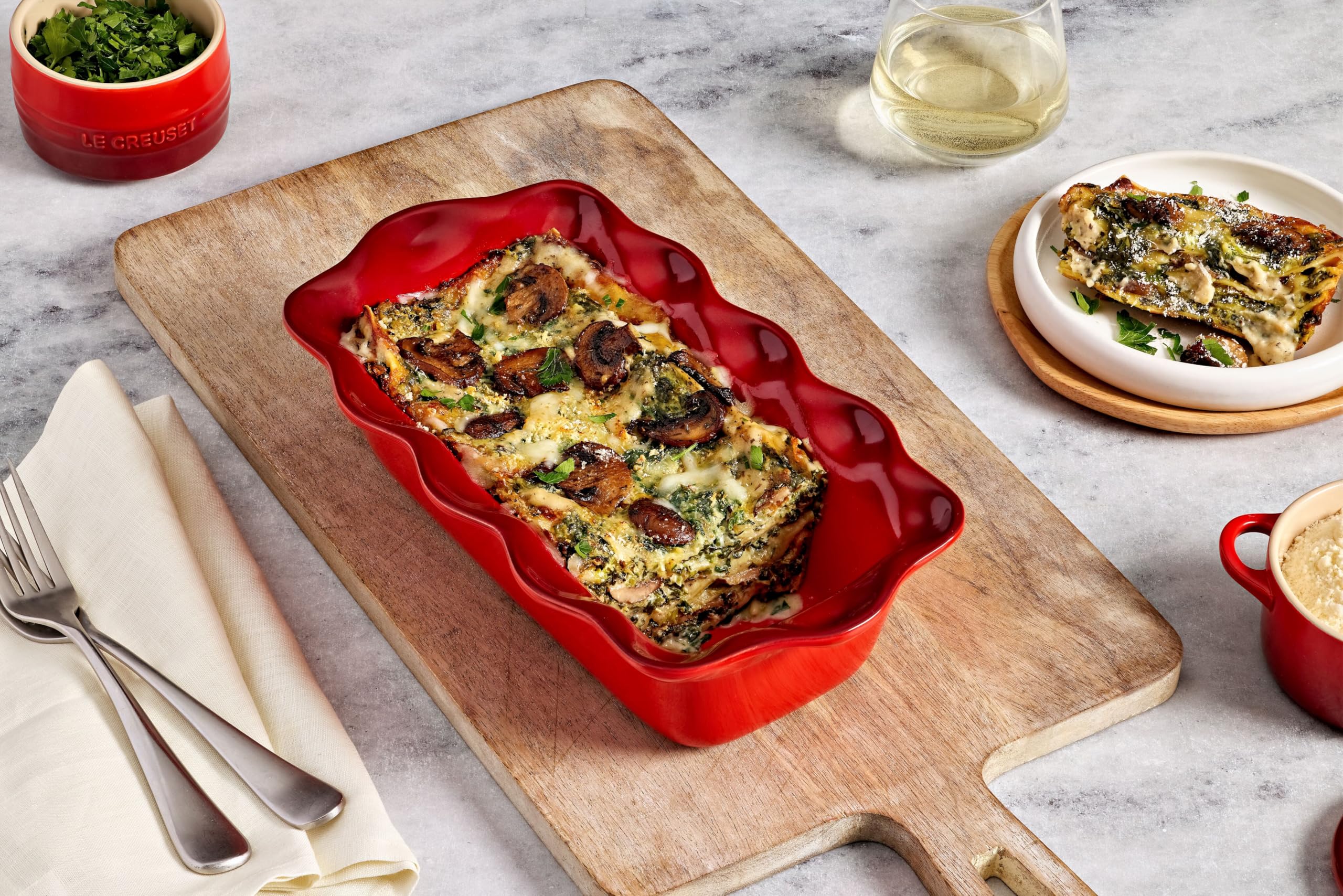 Le Creuset Stoneware Heritage - Padella scanalata per pagnotta, 22,9 cm, sale marino