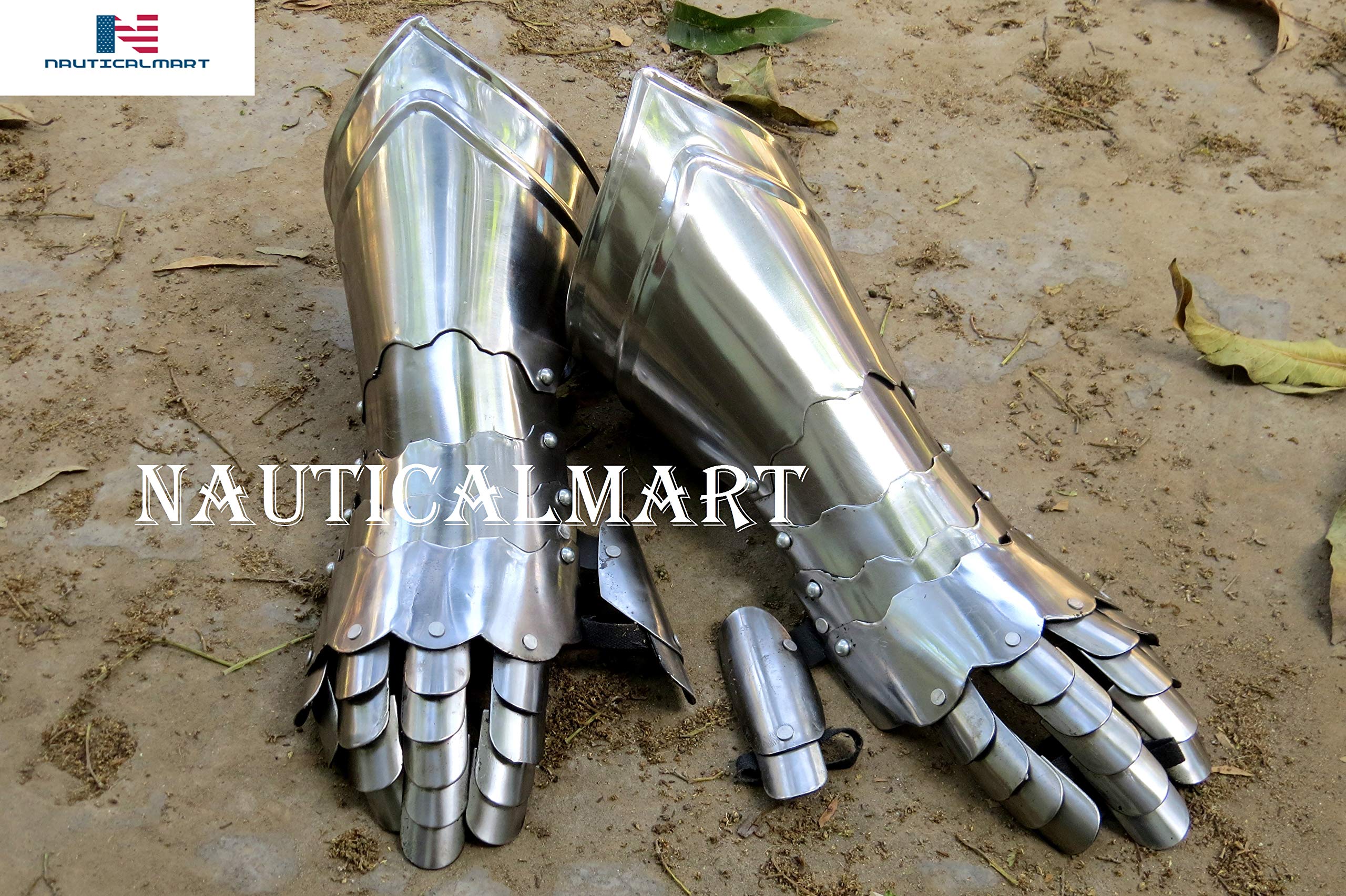 NauticalMart Medieval Functional Gothic Gauntlets Metal Armor Hand Pair Halloween