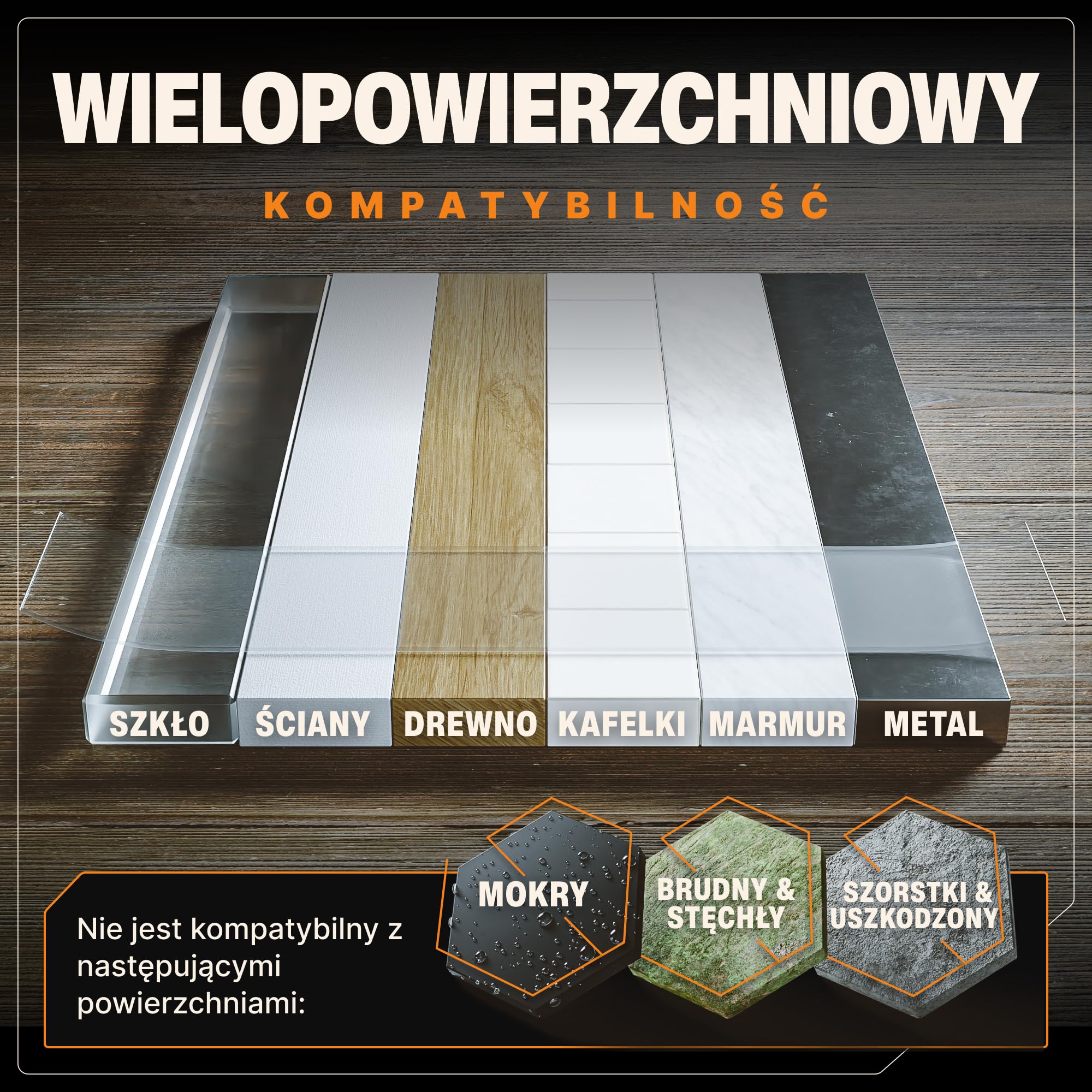 BAURIX® Taśma dwustronnie klejąca [2 m] - Bardzo mocna taśma dwustronna - Zmywalna Silikonowa Nano-Taśma Przezroczysta - Uniwersalna mocna taśma dwustronna
