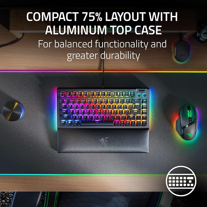 Teclado Gamer BlackWidow V4 75% USB-A RGB miniatura 3