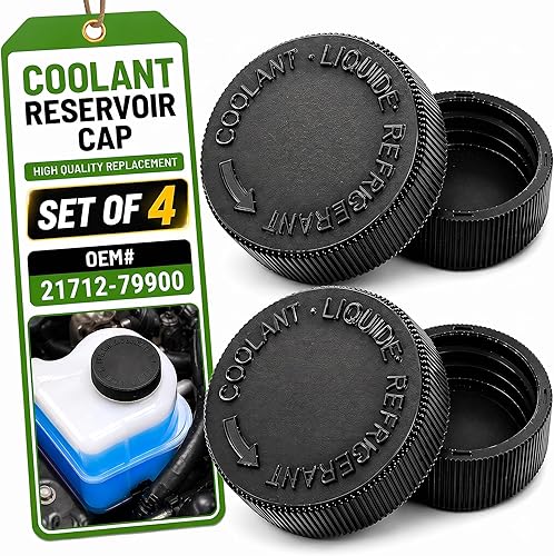 4PCS Coolant Reservoir Cap Replacement OEM# 21712-79900 - Radiator Overflow Cool