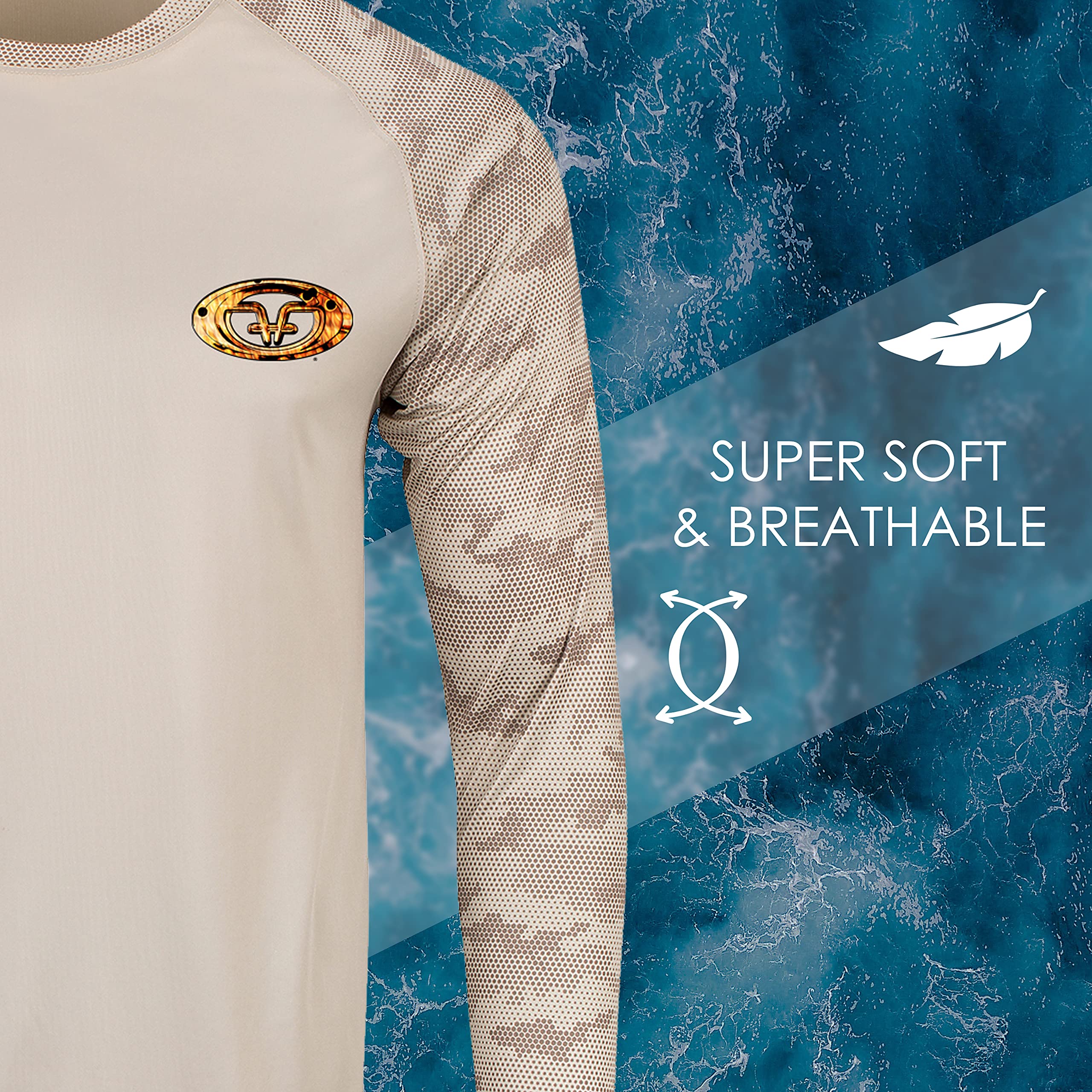 Flying Fisherman Redfish Skin Long Sleeve Performance T-Shirt for Fishing and Outdoor Sports, UPF 50+ Sun Protection