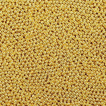 Gold Nonpareils Sprinkles 130g - 2mm Edible Hundreds & Thousands Pearl Sprinkles Cake Decorations for Baking, Cupcake, Cookie, Donut & Ice Cream Toppings, Wedding Birthday Party Supplies