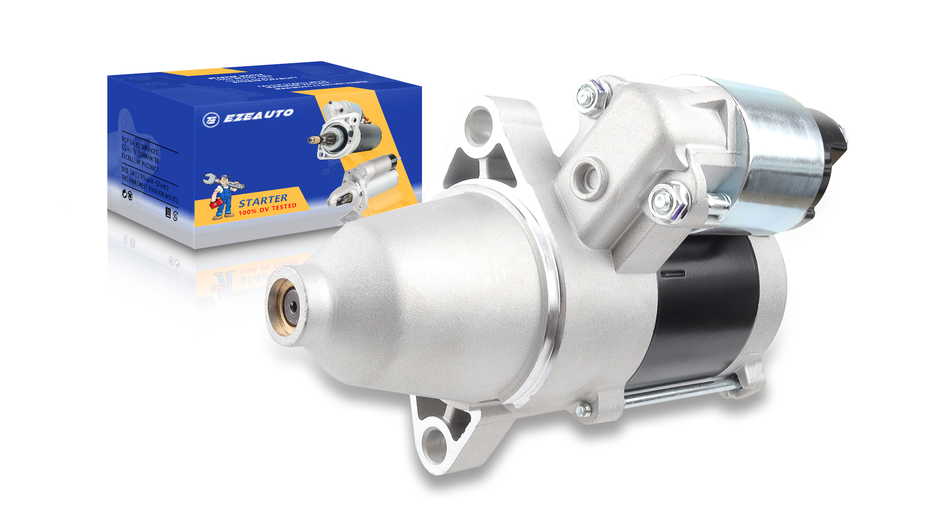 Image of Ezexpreze 19612 New Starter Motor Replacement for 35hp Briggs & Stratton Vanguard V-Twin 32hp Air Cooled Engine 845760 845640 845761 807383 809054 428000-0230 84006533 SND0529 410-52156