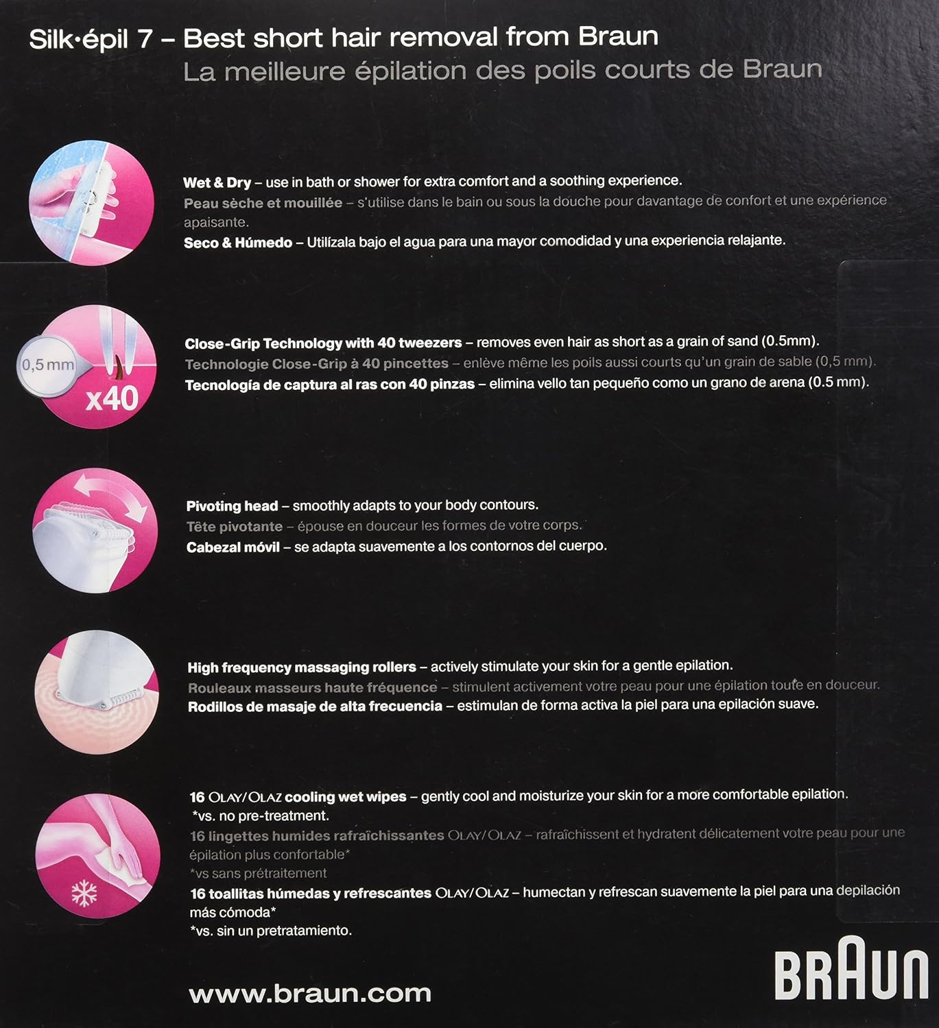 Braun Series 7-7181 Silk Epil Wet & Dry Epilator 1 Count