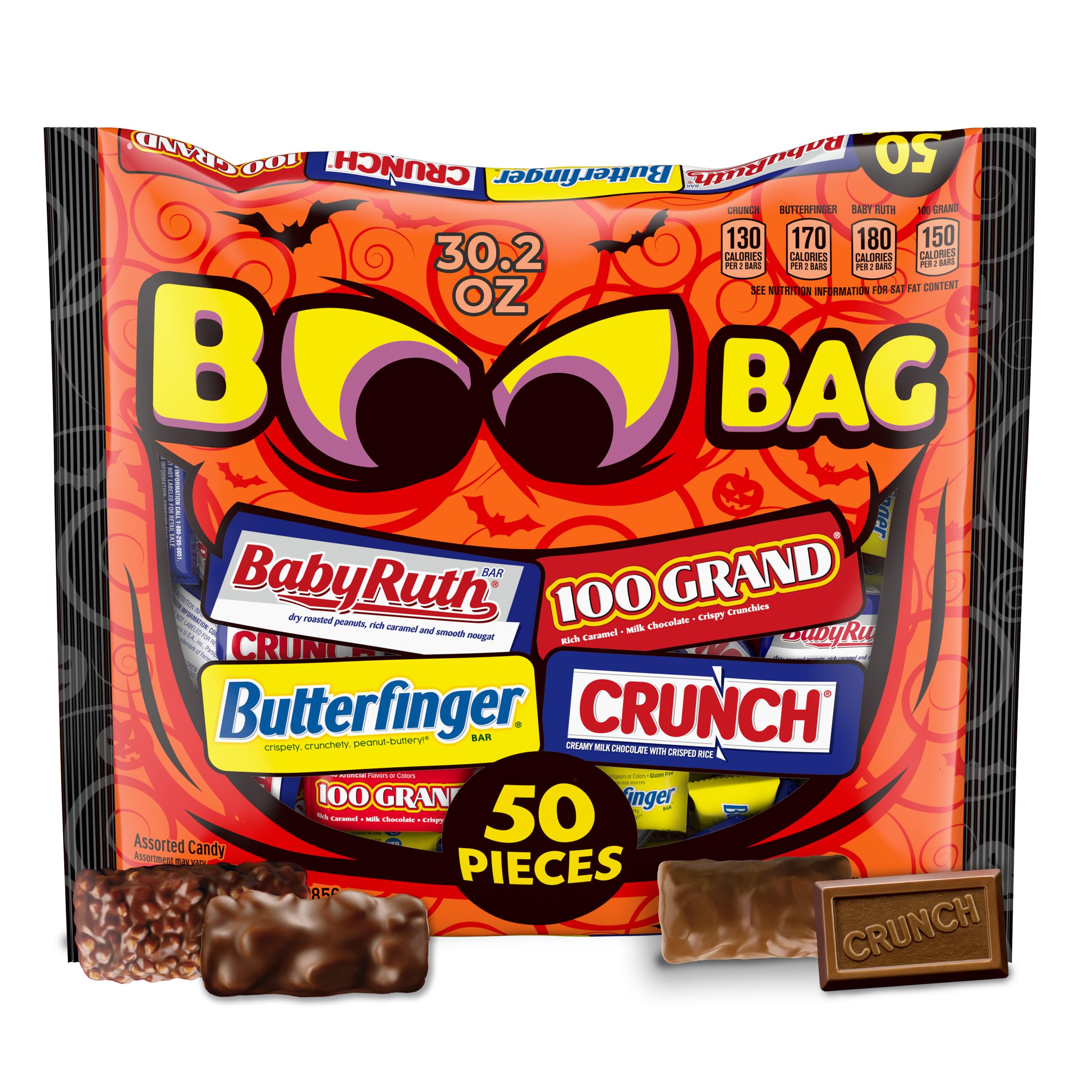 Snapklik.com : CRUNCH, Baby Ruth, 100 Grand Mini And Fun Size Assorted ...