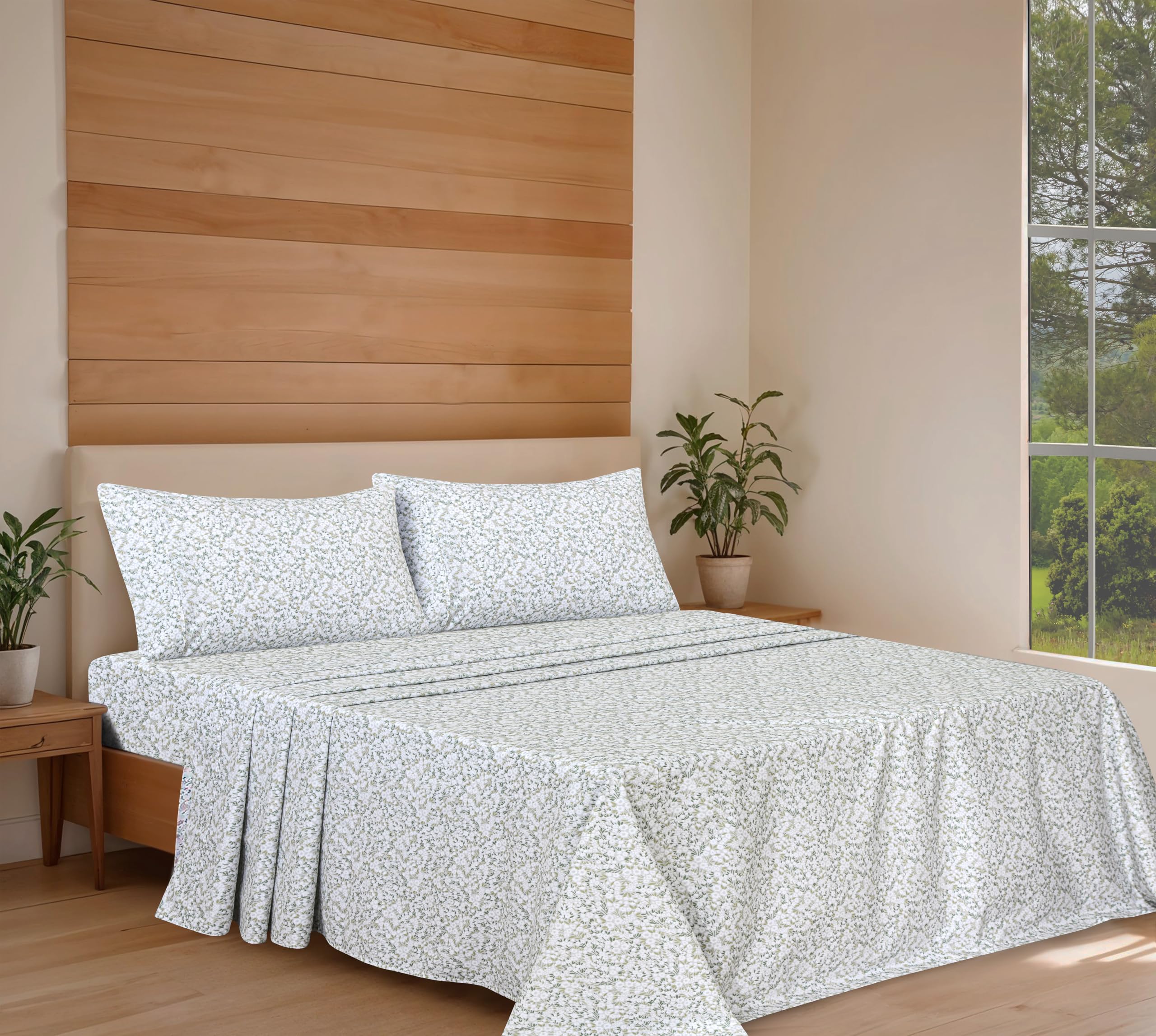 RUVANTI Prześcieradła ze 100% bawełny organicznej Twin XL, perkalowy splot, certyfikat GOTS, 3-częściowy zestaw, głęboka kieszeń 38 cm, wyraźna i oddychająca, miękka, trwała pościel, Sábanas Algodón