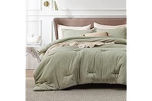 Bedsure Queen Comforter Set: Indulge in Olive Comfort for All Seasons