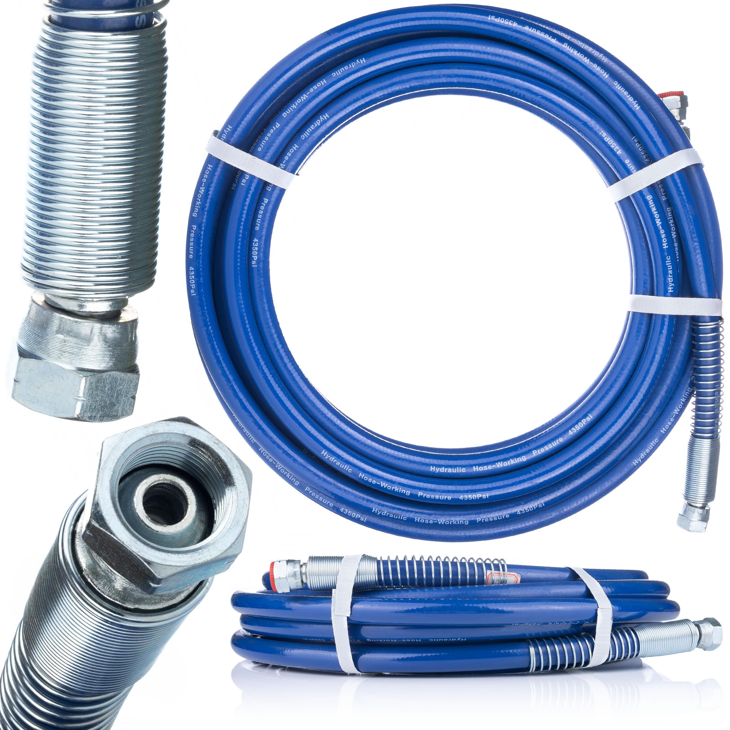 Rosfix Tubo per Airless 3/8" 15m – 227 Bar, Attacchi Girevoli, Rivestimento in Uretano | Compatibile con Graco, Wagner, Titan | Accessorio per Verniciatura Professionale