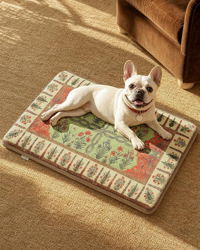 Tapete para Cama e Caixa de Transporte para Cães Exsnugy com Espuma de Alta Densidade, Lavável, 73,66 x 45,72 cm