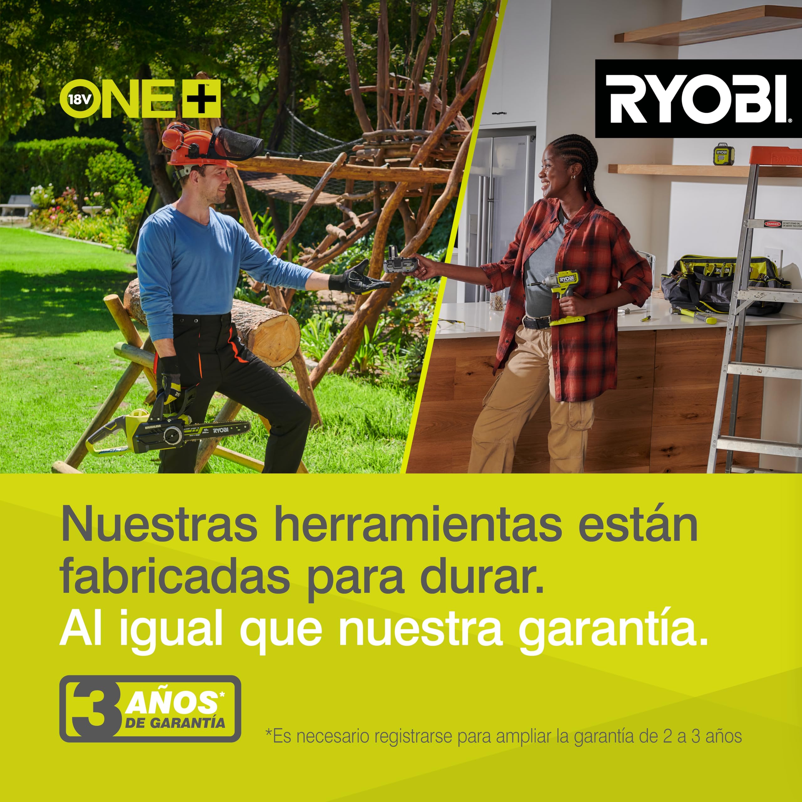 Ryobi - Llave de Impacto Eléctrica Sin Cable 18V ONE+ 400Nm - 3 Velocidades y 3 Pares de Apriete - Accesorio de Fijación Cuadrado 1/2" y Adaptador Hexagonal 1/4" - Inversor de Rotación - R18IW3-0