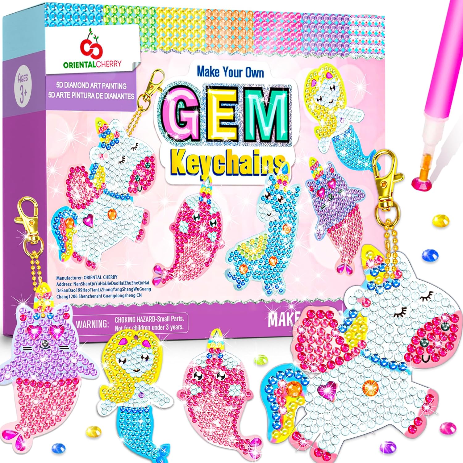  Make Your Own GEM Keychains for Kids