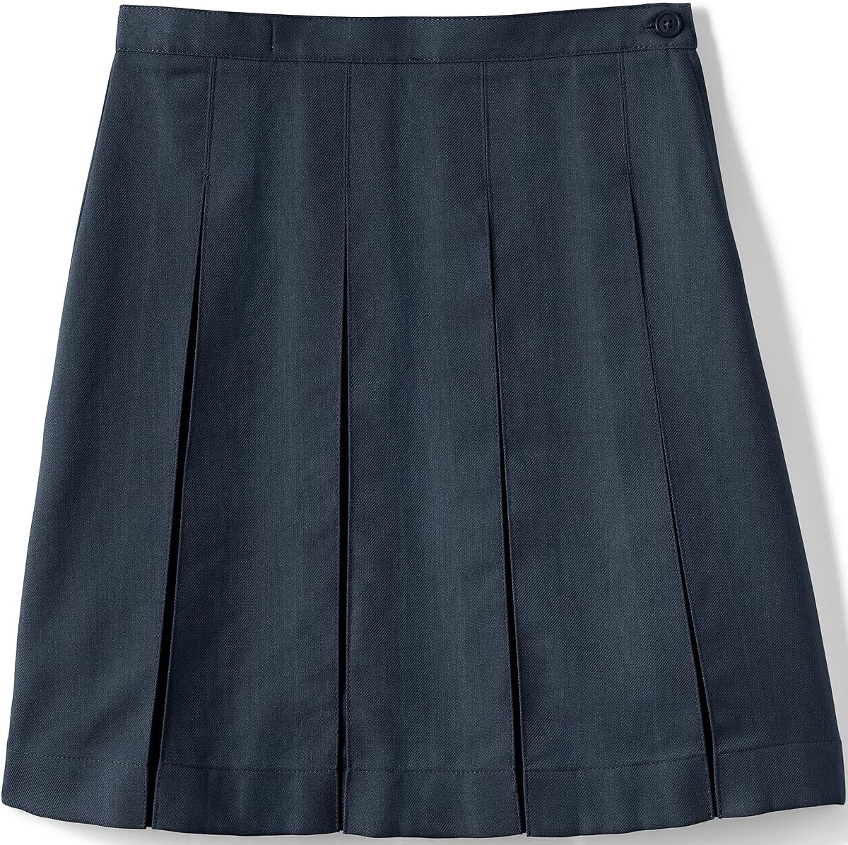 School Uniform Girls Solid Box Pleat Skirt Below the Knee