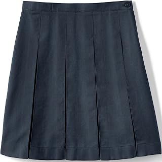 Lands' End School Uniform Girls Solid Box Pleat Skirt Below the Knee