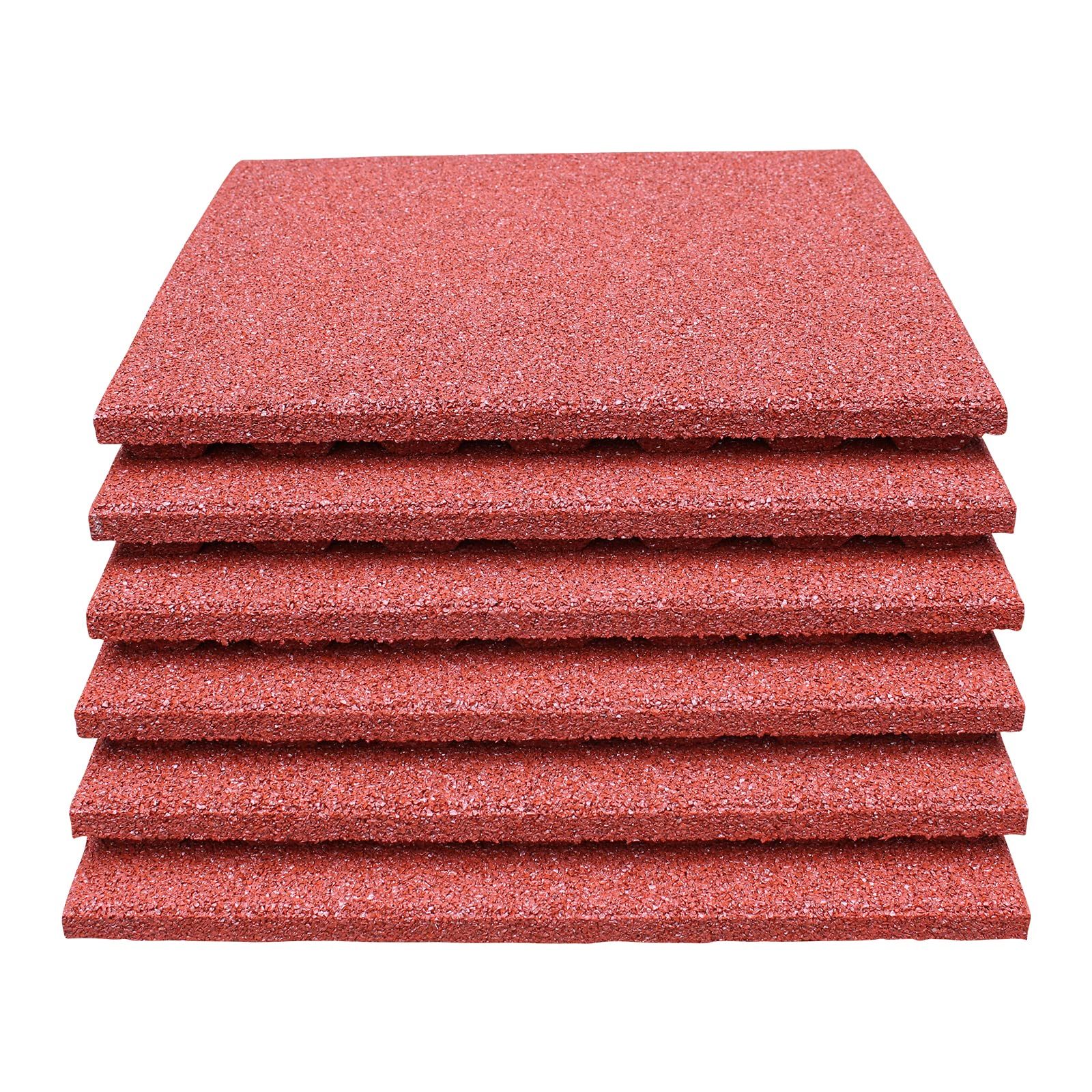 6x Fallschutzmatten 50x50x4cm Rot Fallschutzmatten Fitness Workout Outdoor Garten Yoga Rutsche