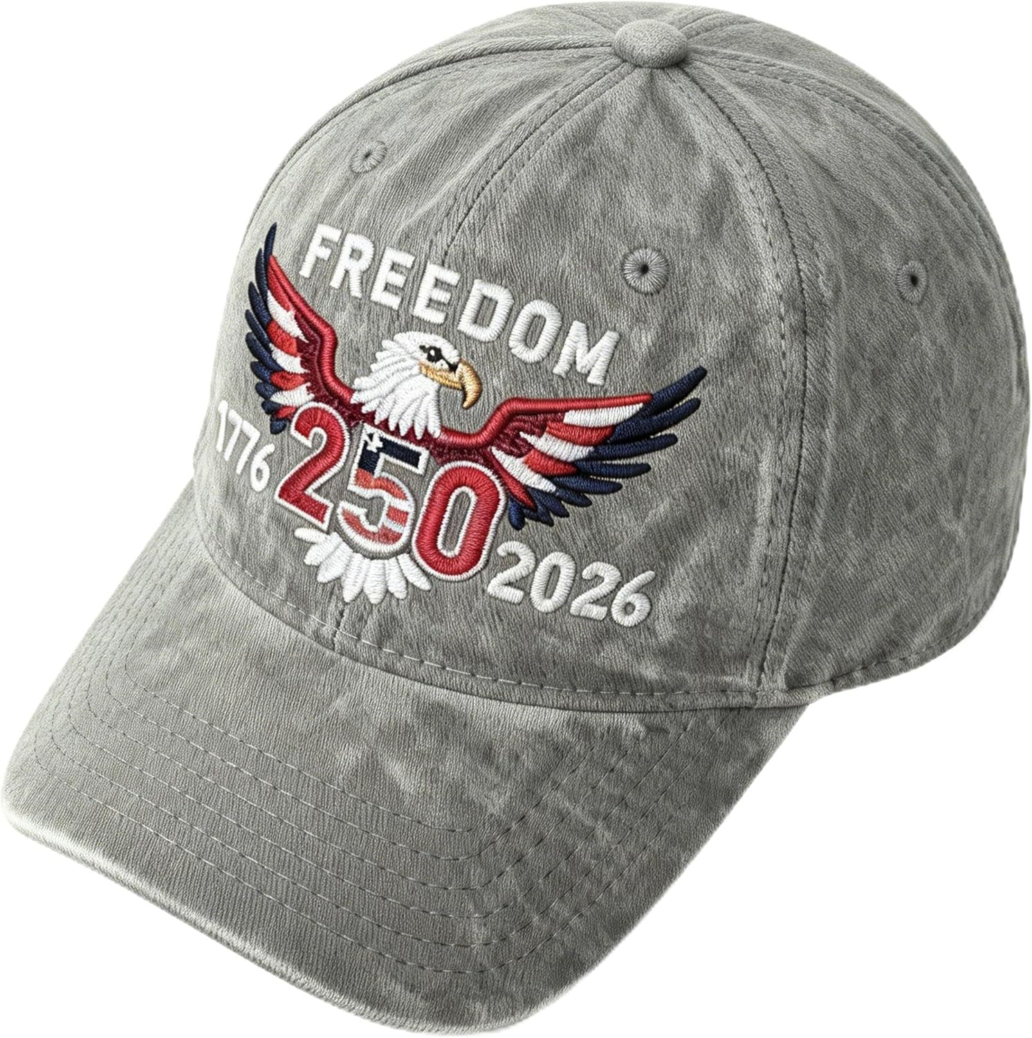 250 Anniversary USA Hat,Embroidered Eagle &1776-2026 Anniversary Hat for Men Women,Adjustable Retro Patriotic Baseball Cap